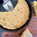 smoked cornbread with green chiles and cheese