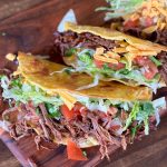 smoked chuck roast tacos with shredded beef