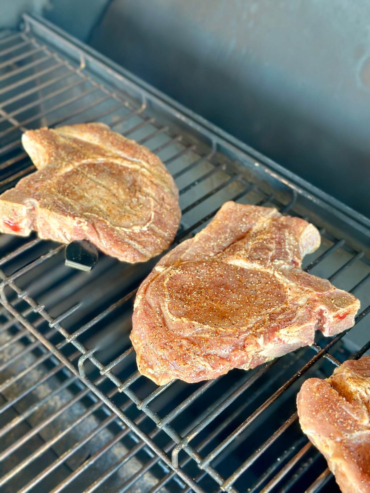 CiderBrined Smoked Pork Chops with Apple Chutney Pellets and Pits