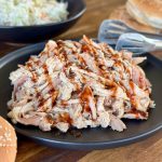smoked pulled chicken with barbecue sauce