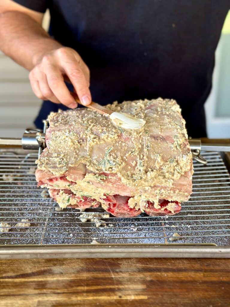Prime Rib Roulade Rotisserie Prime Rib with Horseradish Garlic Butter Crust | Pellets and ...