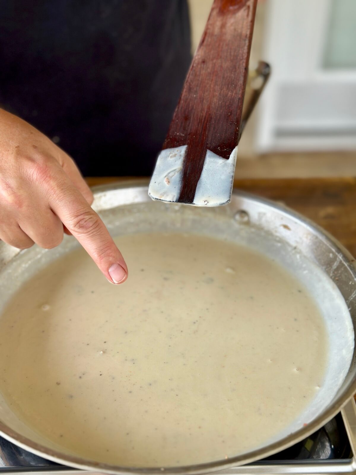 making a homemade cream sauce for green bean casserole