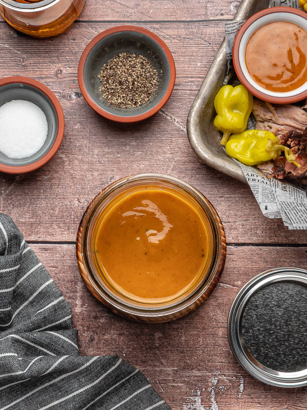 Carolina-style barbecue sauce with mustard