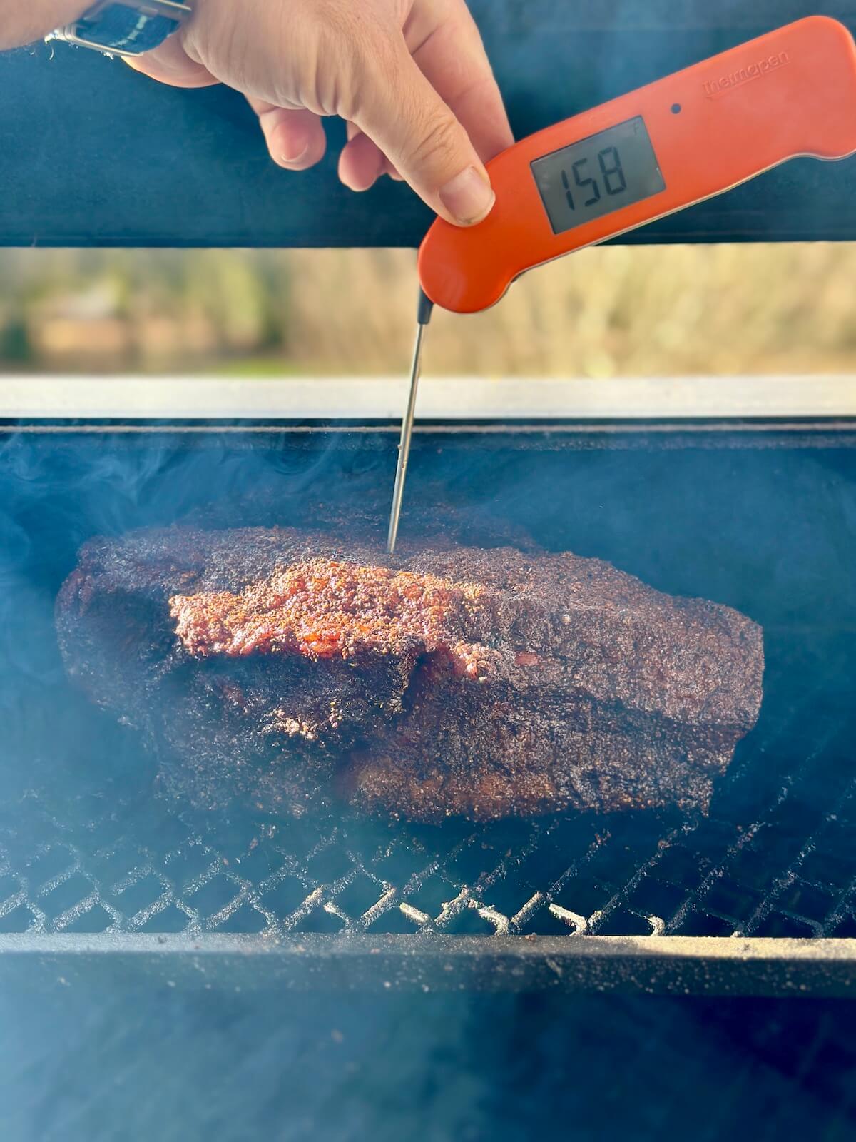smoked beef brisket point
