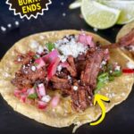 birria-style burnt end tacos with beef brisket burnt ends