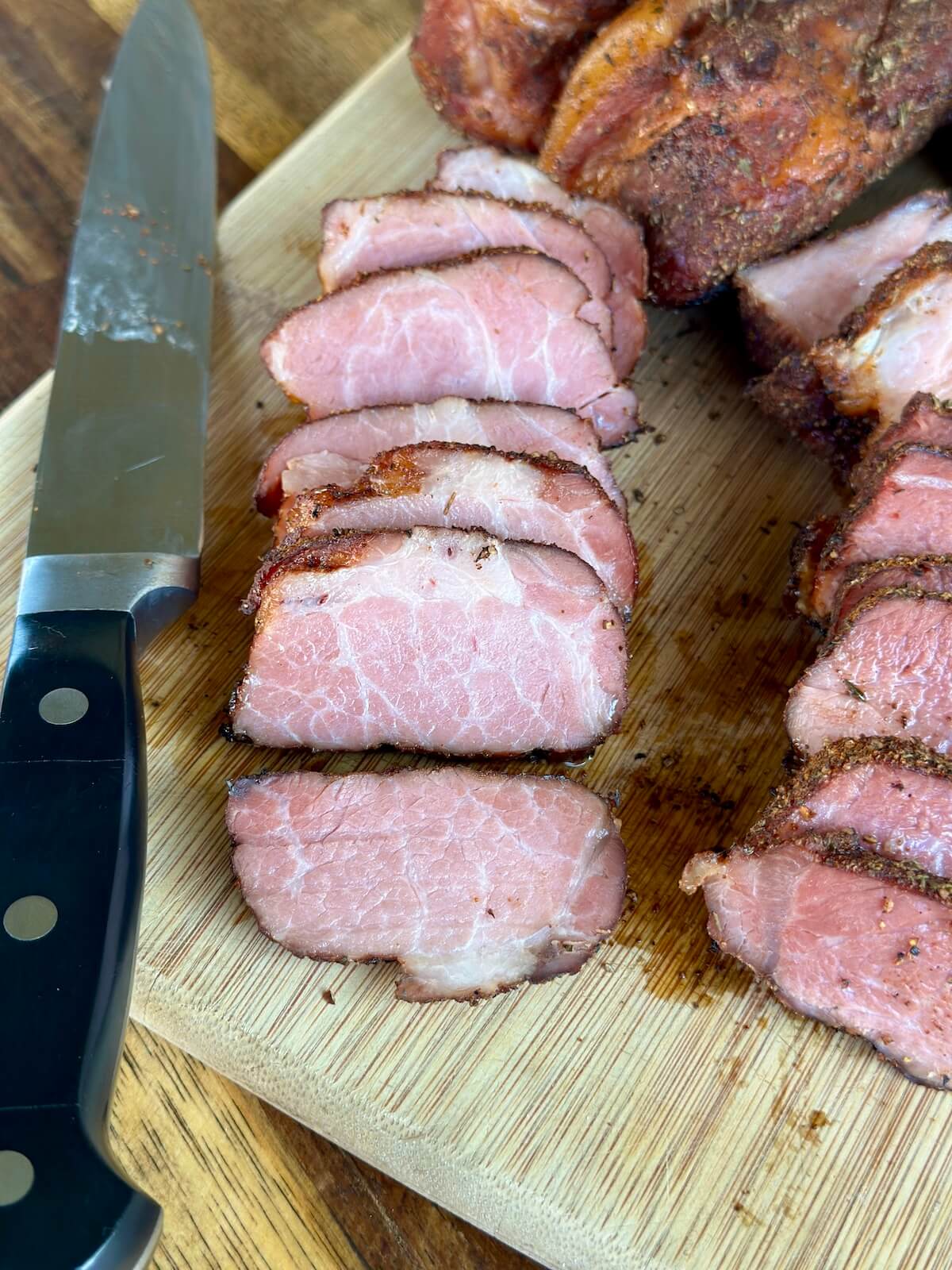 sliced smoked pork tasso