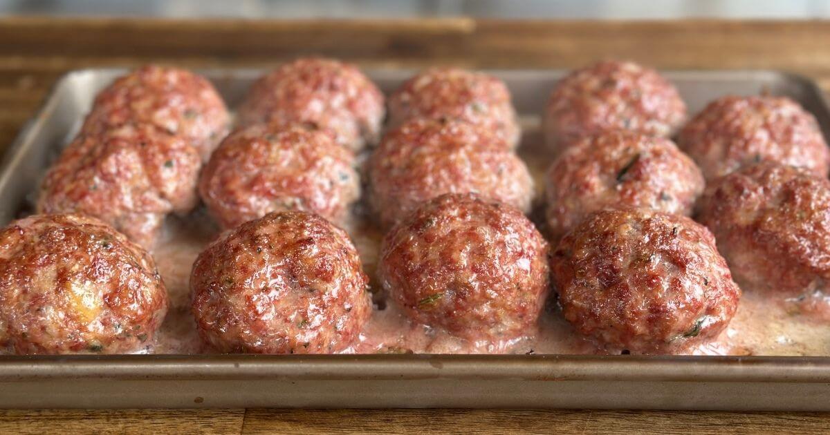 smoked Italian meatballs