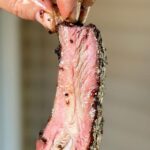 a smoked pork rib with barbecue sauce