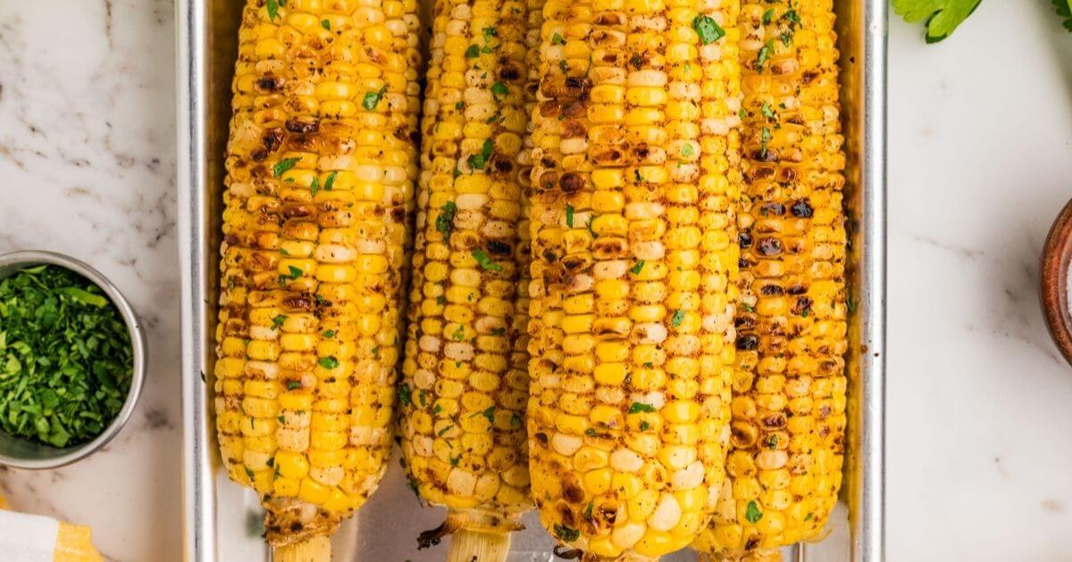 grilled corn on the cob with seasoned butter