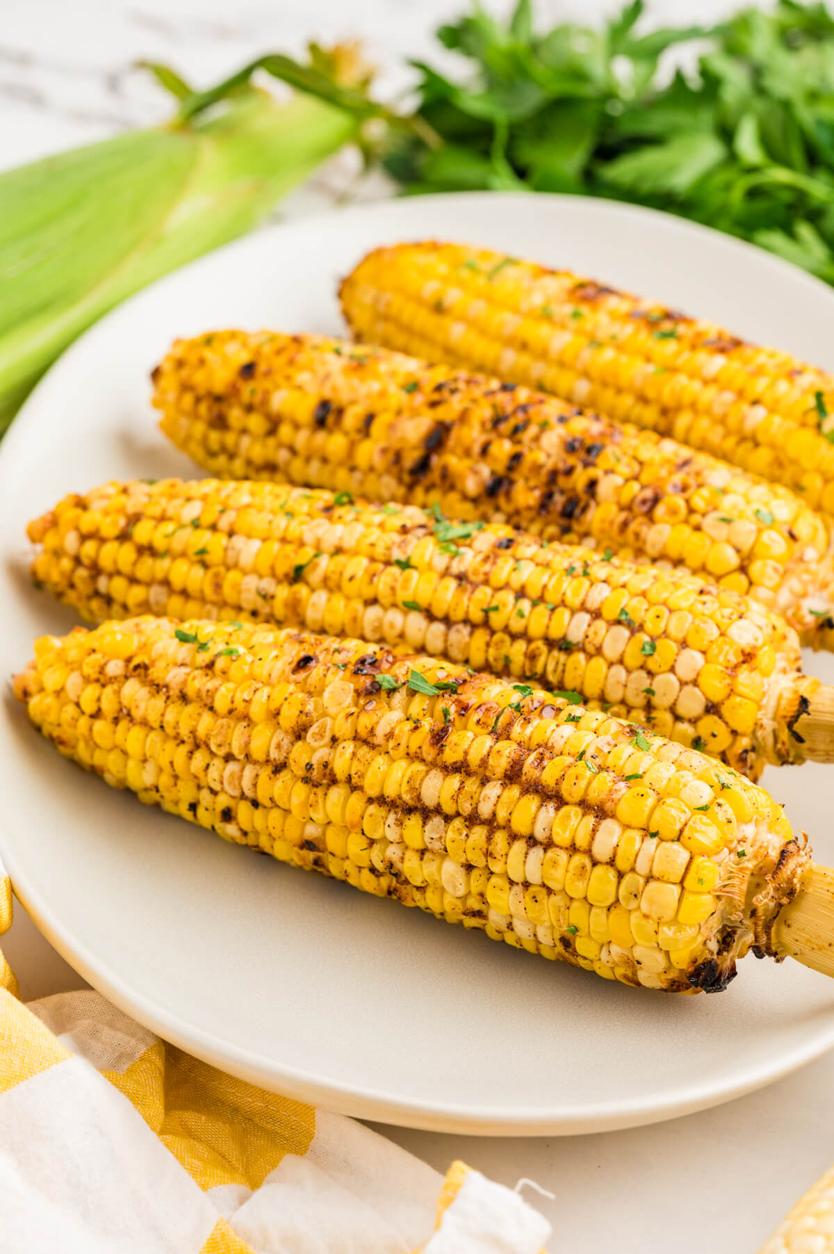 grilled corn on the cob with seasoned butter