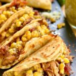 pulled pork tacos made with leftover pork butt on corn tortillas