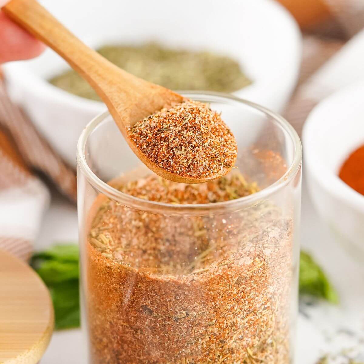 homemade turkey rub in a glass jar
